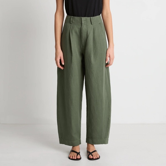 Bari Crop Trouser in Thyme - Picture 1 of 10